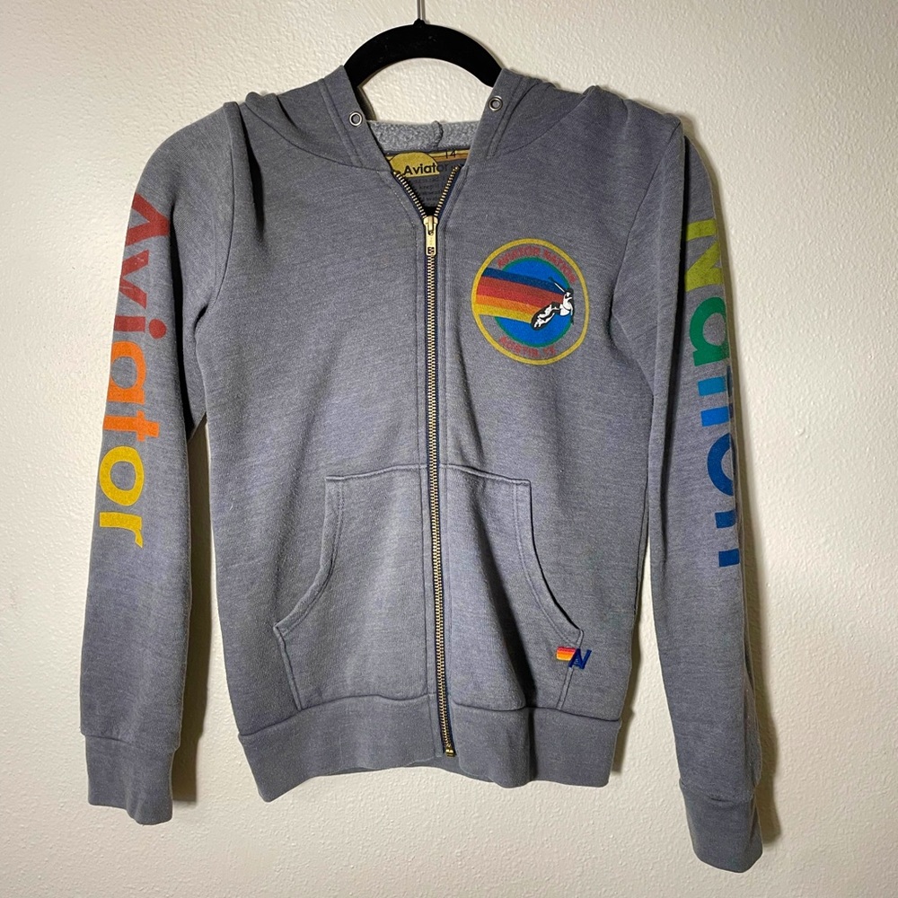 KID'S AVIATOR NATION AUSTIN ZIP
HOODIE - VINTAGE CHARCOAL size: 14